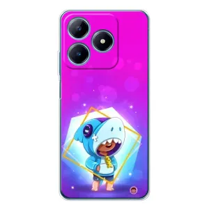 Чохол Бравл Старс для Realme C63 4G (Леон у костюмі Акули)