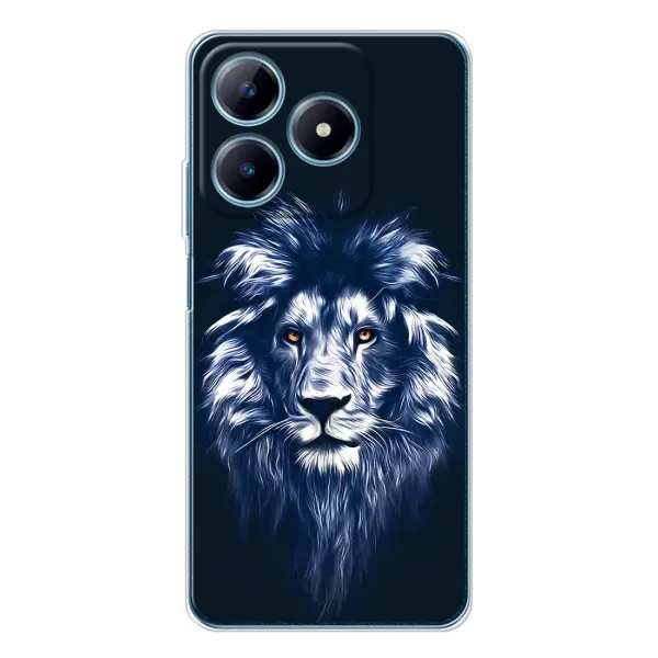 Чехол с рисунком «Лев - синий» для Realme C63 4G Чехол с рисунком «Лев - синий» для Realme C63 4G
