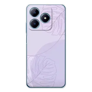 Чохол квітковий дизайн для Realme C63 4G (Монстера фіолетова)