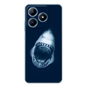 Силиконовый бампер с картинкой животных для Realme C63 4G (Пасть Акулы)