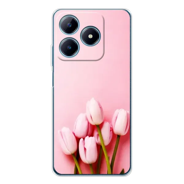 Чехол с рисунком «Розовые тюльпаны» для Realme C63 4G Чехол с рисунком «Розовые тюльпаны» для Realme C63 4G