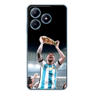 Чехлы Лео Месси Аргентина для Realme C63 4G (Счастливый Месси)