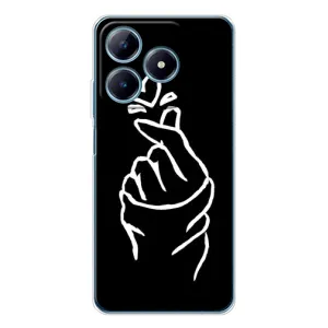 Чохол (Знак сердечка) для Realme C63 4G (Сердечко на чорному)
