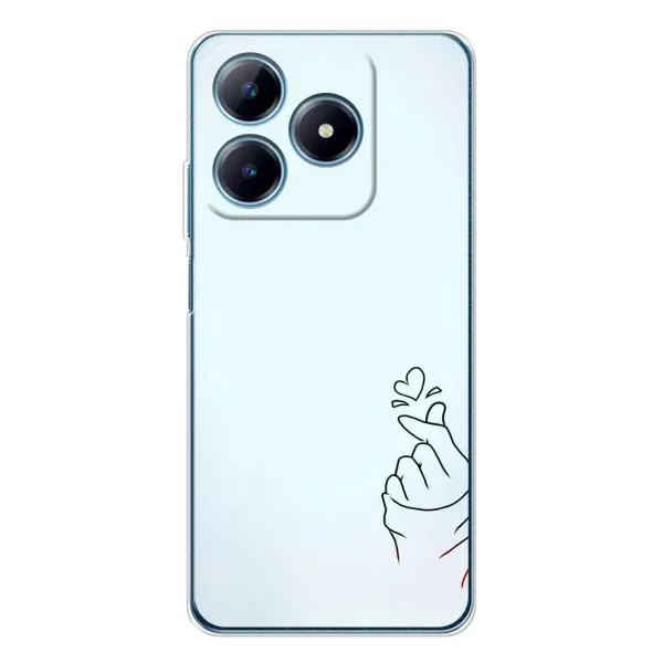 Чехол с рисунком «Сердце на голубом» для Realme C63 4G