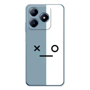 Силиконовые Чехлы (смешные стикеры) для Realme C63 4G (Серо-белый)
