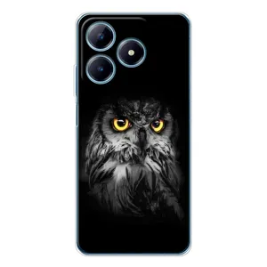 Чехлы с принтом СОВЫ для Realme C63 4G (Сова на чёрном)