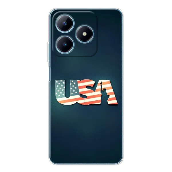 Чехол с рисунком «USA» для Realme C63 4G Чехол с рисунком «USA» для Realme C63 4G
