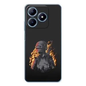 Чохол з картинкою "Герой Pubg" на Realme C63 4G (В полум'ї)