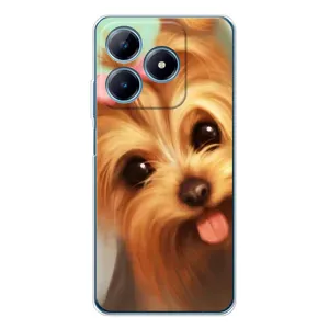 Чехол (ТПУ) Милые собачки для Realme C63 4G (Йоршенский терьер)