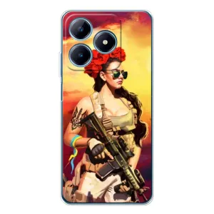 ЗСУ Чехлы (TPU) для Realme C63 4G (Женщина солдат)