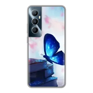 Силіконовий бампер з картинкою звірів для Realme C65 (Метелик синій)