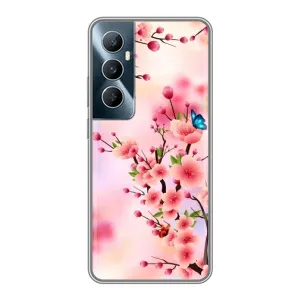 Чохол з картинкою Сакури на Realme C65 (Метелики на сакурі)