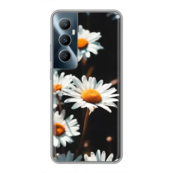 Чехол с рисунком «Белые ромашки» для Realme C65