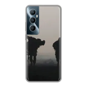 Чехлы на военную тематику для Realme C65 (Бой солдат)