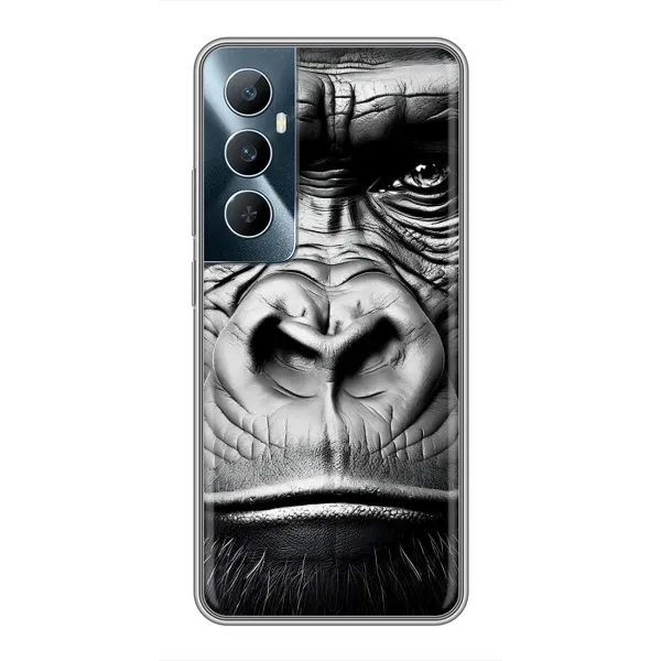 Чехол с рисунком «Черная обезьяна» для Realme C65 Чехол с рисунком «Черная обезьяна» для Realme C65