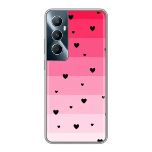 Чохли з тематикою "Маленькі Сердчеки" на Realme C65 (Чорні сердечка)