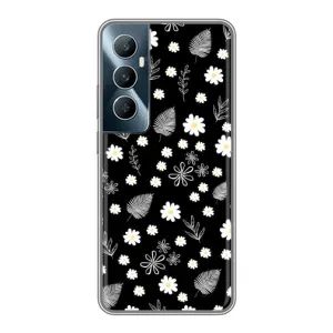 Чохли з тематикою "КВІТИ" на Realme C65 (цвітіння на чорному)