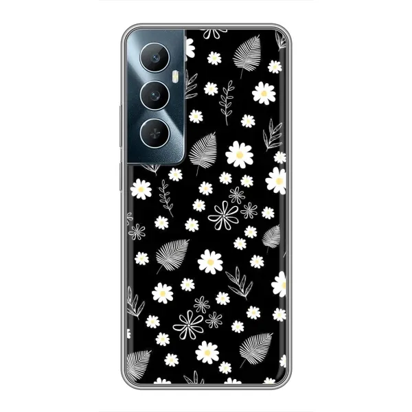 Чохол з малюнком «цвітіння на чорному» для Realme C65 Чохол з малюнком «цвітіння на чорному» для Realme C65