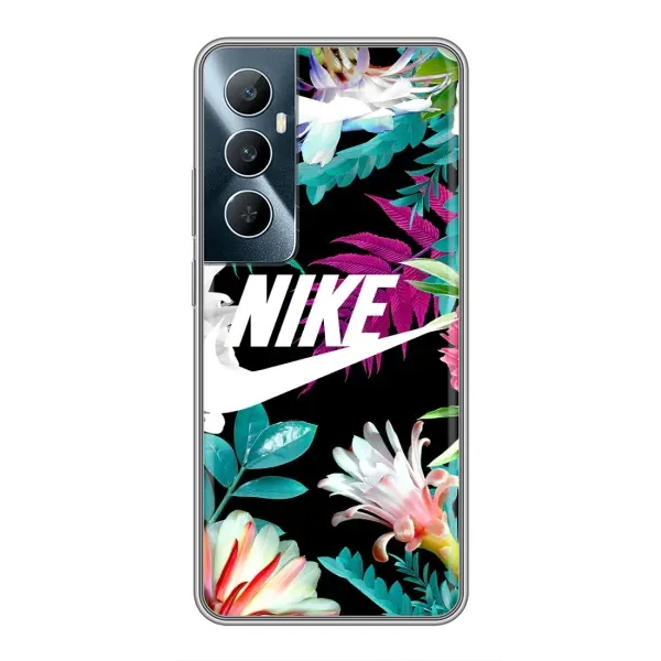 Чехол с рисунком «Цветочный Nike» для Realme C65