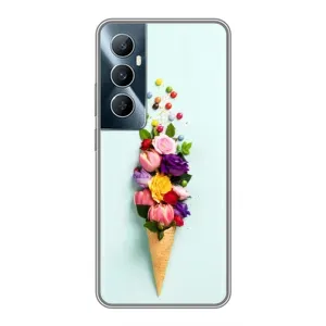 Чохли з тематикою "КВІТИ" на Realme C65 (Квітка-морозиво)