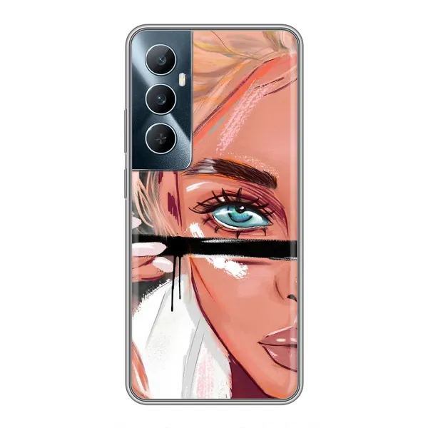 Чехол с рисунком «Девушка и ресницы» для Realme C65 Чехол с рисунком «Девушка и ресницы» для Realme C65