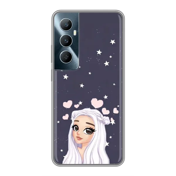 Чехол с рисунком «Девушка и сердечки» для Realme C65 Чехол с рисунком «Девушка и сердечки» для Realme C65