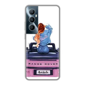 Силіконовый Чохол на Realme C65 з картинкой Модных девушек (Дівчина на машині)
