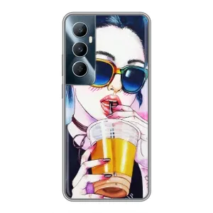 Чохол з картинкою Модні Дівчата Realme C65 (Дівчина з коктейлем)