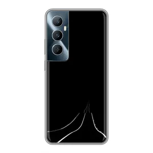 Чехол с картинками на черном фоне для Realme C65 (Дорога)