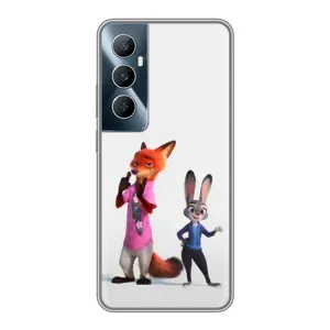 Силиконовый чехол с принтом Зоотрополіс для Realme C65 (Джуди и Ник)