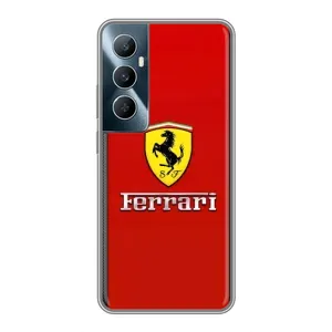 Силіконовий бампер з картинкою машини на Realme C65 (Ferrari Logo)
