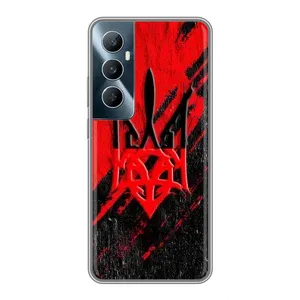 Чехлы УПА (Красно-Чёрный) на Realme C65 (Герб в цвете УПА)