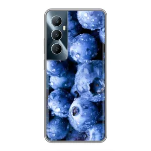 Чехол с изображением вкусной еды для Realme C65 (Голубика)