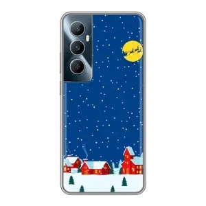 Силіконовий бампер на різдво для Realme C65 (Місто в снігу)