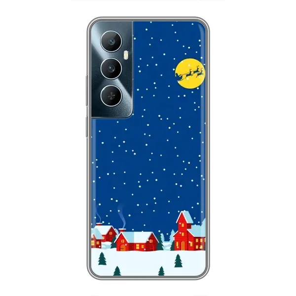 Чехол с рисунком «Город в снегу» для Realme C65 Чехол с рисунком «Город в снегу» для Realme C65