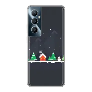 Силіконовий бампер на різдво для Realme C65 (Місто зимове)