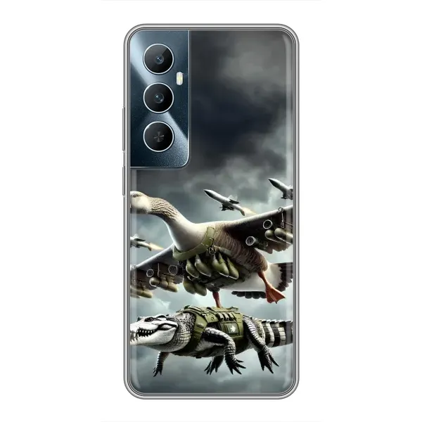 Чехол с рисунком «Гусини и крокодило» для Realme C65 Чехол с рисунком «Гусини и крокодило» для Realme C65