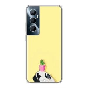 Бампер для Realme C65 з картинкою "Песики" (Кактус на голові)