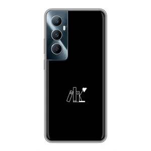 Чехол с картинками на черном фоне для Realme C65 (Книжки)