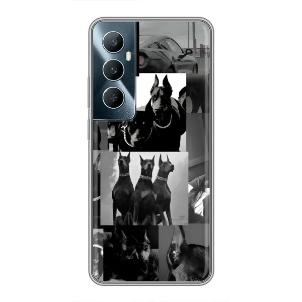 Чехол с рисунком «Коллаж Доберман» для Realme C65 Чехол с рисунком «Коллаж Доберман» для Realme C65