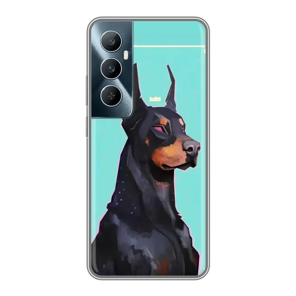 Чехол с рисунком «Король доберман» для Realme C65 Чехол с рисунком «Король доберман» для Realme C65