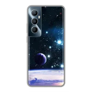 Чехол (ТПУ) с планетами на Realme C65 (Космический вид)