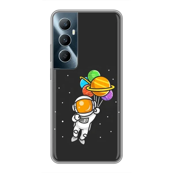 Чехол с рисунком «Космонавт с шариками» для Realme C65 Чехол с рисунком «Космонавт с шариками» для Realme C65