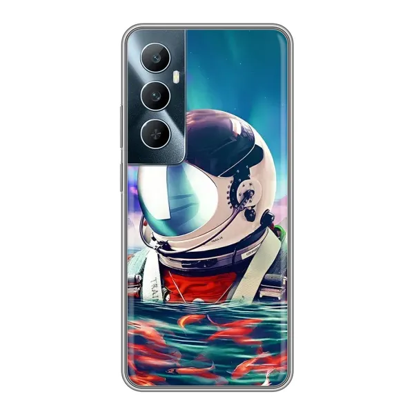 Чехол с рисунком «Космонавт в воде» для Realme C65 Чехол с рисунком «Космонавт в воде» для Realme C65