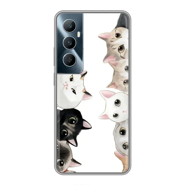 Чехол с рисунком «Коты» для Realme C65 Чехол с рисунком «Коты» для Realme C65