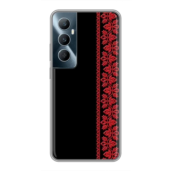 Чехол с рисунком «Красная Вышиванка» для Realme C65 Чехол с рисунком «Красная Вышиванка» для Realme C65