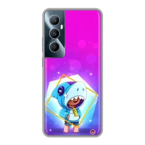 Чохол Бравл Старс для Realme C65 (Леон у костюмі Акули)