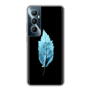 Чехол с картинками на черном фоне для Realme C65 (Листочек)