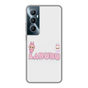 Чохол з принтом Лабубу для Realme C65 (Логотип Лабубу)