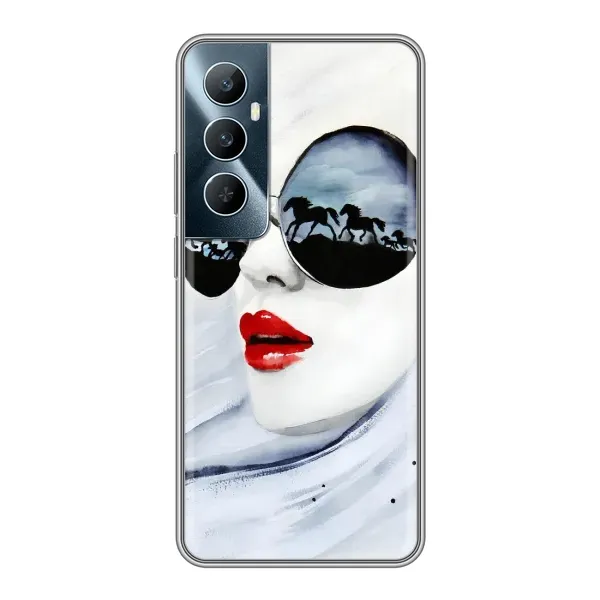 Чехол с рисунком «Любительница коней» для Realme C65 Чехол с рисунком «Любительница коней» для Realme C65